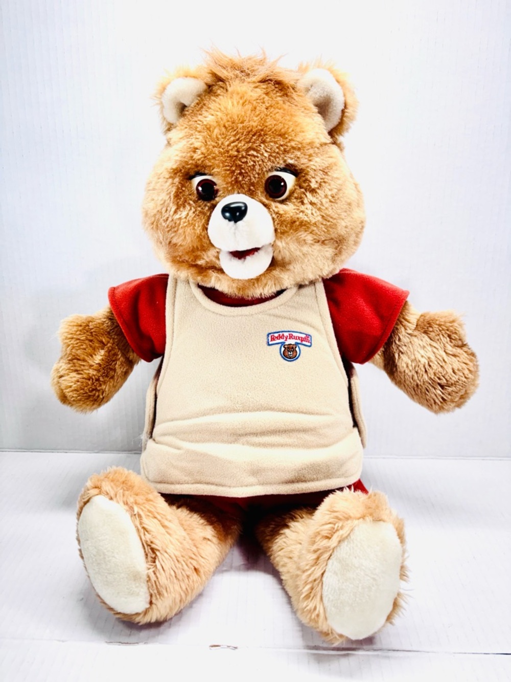 Vintage 1985 Teddy Ruxpin Talking Bear Plush WOW Working With Tape Read! - Picture 7 of 11